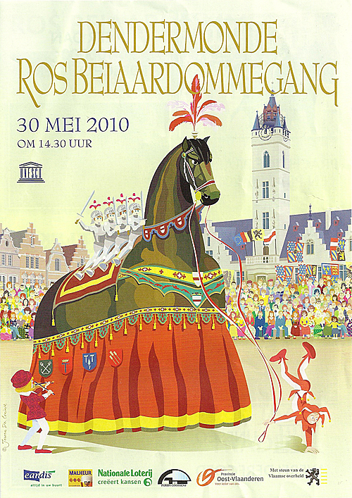 Flyer van De Ros Beiaardommegang van 2010